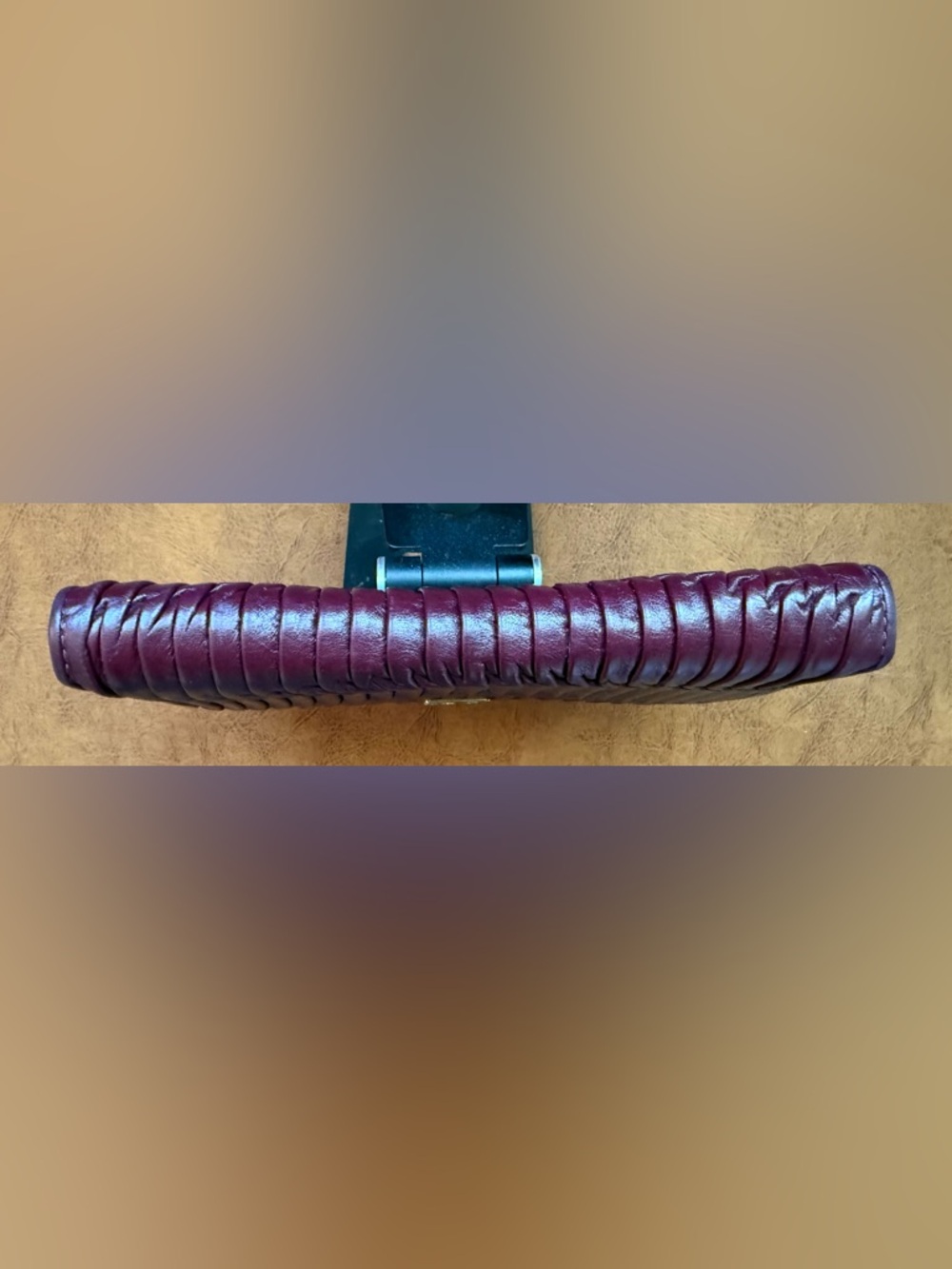 Coach Madison Gathered Leather Zip Around Wallet Burgundy Accordion VGUC - Picture 5 of 14